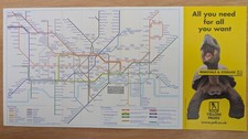 1999 November Removals&Storage London Underground Tube Map Very Good Condition