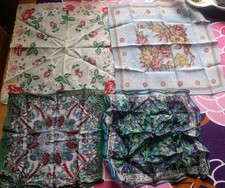 Four Vintage Silk