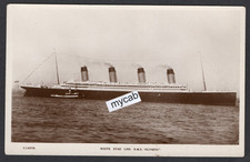 Postcard RMS Olympic sister ship to Titanic shipping White Star Line early RP