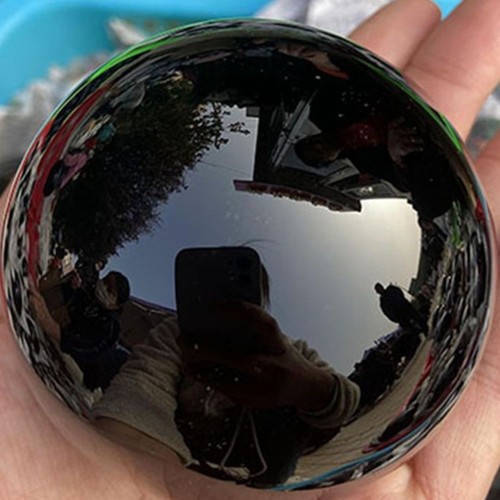 Natural black obsidian crystal - black,