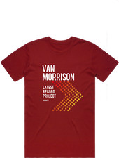 OFFICIAL Van Morrison - Latest Record Project Volume 1 -T shirt Red RRP £25