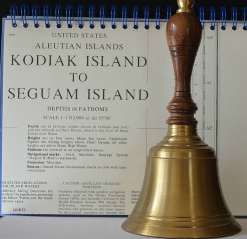 Bronze hand bell table - bronze,