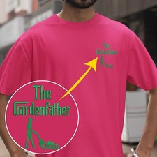 The Garden Father Embroidered T-shirt Lawn Master Plant Trees Gardening Services