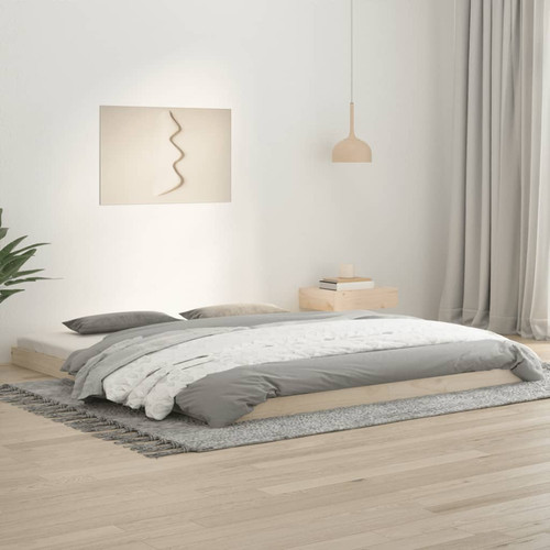 Bed frame solid pine wood - bed,