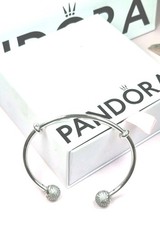 Genuine Pandora Moments Pave Open Bangle,Size 2, 17.5cm, RRP £99, + Gift Box,Bag