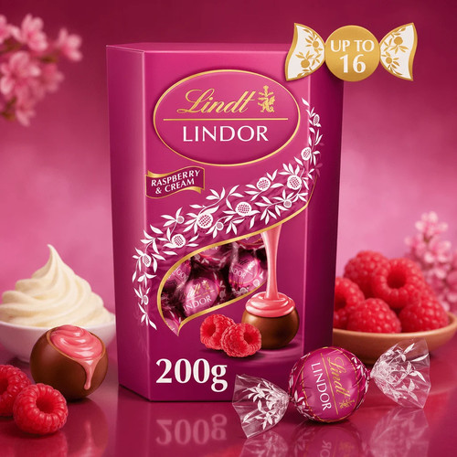 Lindt lindor raspberry - &, cream