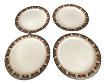 Denby Boston Blue Spa Dinner Plates X4.  10.5 inches seconds.