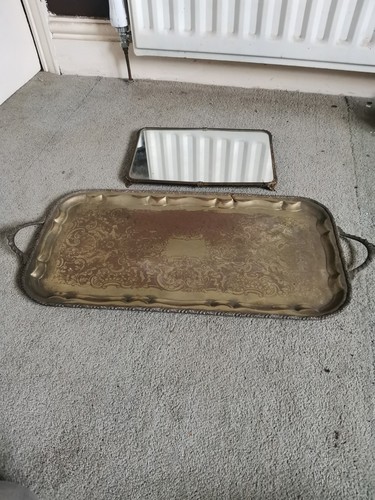 Vintage copper tray - vintage, mirror