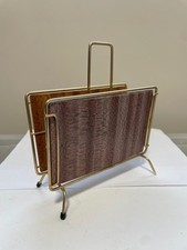 Letter Rack Vintage Retro Style Brass Wire vinyl  Mid Century 50s 60s art deco