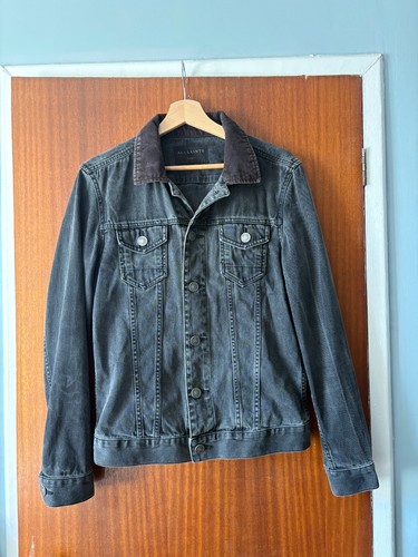 All saints black denim jacket - saints,
