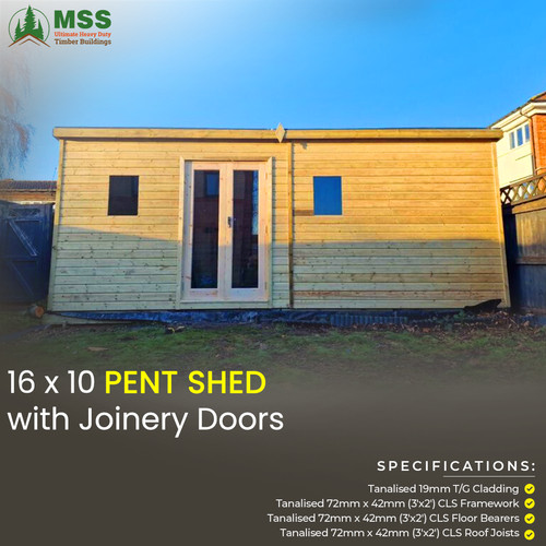 10ft pent shed with - pent,