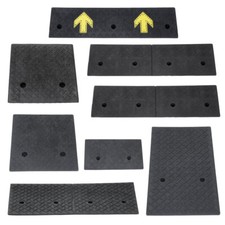 2pcs Heavy Duty Rubber Kerb Door Step Ramps Wheelchair Mobility Scooter Access