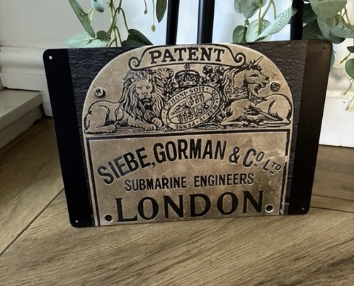 Siebe gorman steel sign - gorman, 12