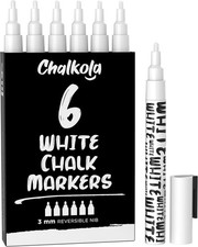 Chalkola White Chalk Pens -