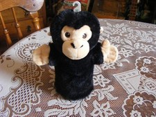 Natural Planet R-Pets Black Chimp Monkey 9 Hand Puppet Soft Toy