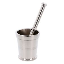 Stainless Steel Pestle & Mortar Set Khal Basta Spice Herbs Paste Crusher Grinder