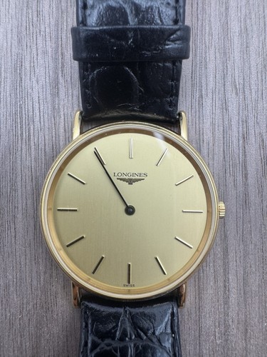 Longines quartz gold dial - longines,