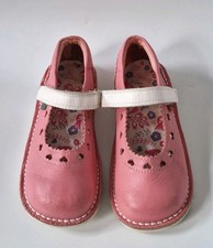 KICKERS Girls Pink Leather 1-12091 Mary-Jane Shoes Uk Kids Size 12 (Euro 30).