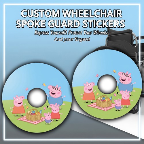 Wheelchair spoke guard sticker - guard,