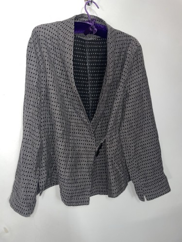 Oska grey polkadot jacket - grey,
