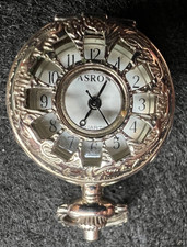 SMALL ORNATE NURSES’ FOB WATCH SILVER TONE ASRON NOT TESTED