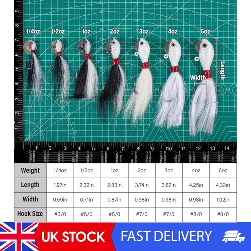 Pack bucktail jig lure hair - 3,