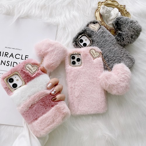Plush furry fluffy warm phone - plush,