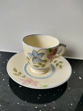 Antique Newhall Hanley England, Nirvana Shape Coffee Cup & Saucer 