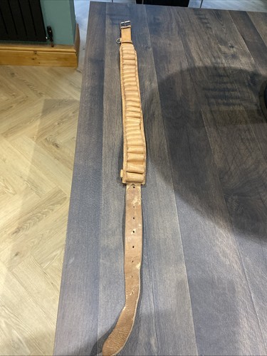 Leather cartridge belt - belt, 48”