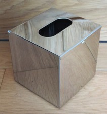 Metal Chrome Tissue Box Square