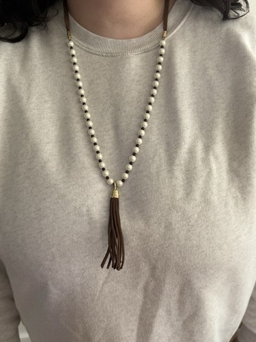 White faux pearl beaded - white,