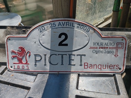 Car rally plate 2009 - plate, pictet