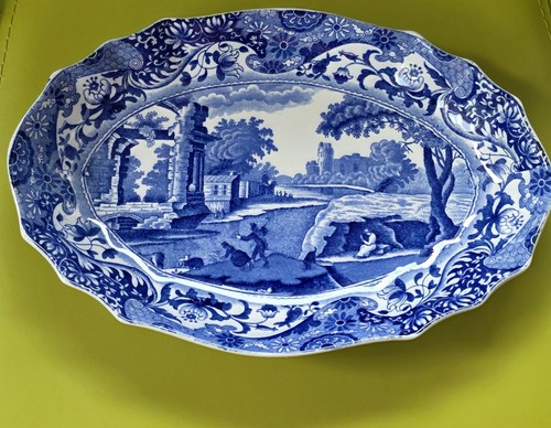 Vintage spode dish blue and - spode,