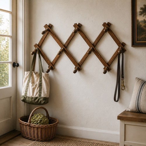 Vintage wooden accordion wall - wooden,
