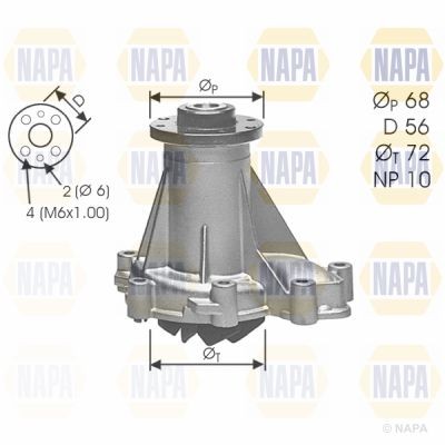 Napa water pump for mercedes - napa,