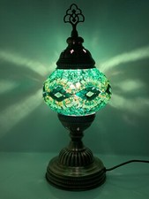 Turkish Moroccan Lamp Tiffany Glass Desk Table Lamp Free Delivery and LED Bulb
