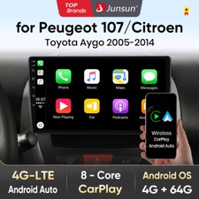For Toyota Aygo/PEUGEOT 107/Citroen C1 Carplay Radio Stereo GPS SAT NAV 4G+64GB