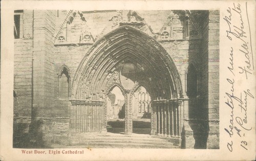 Elgin cathedral west doorway