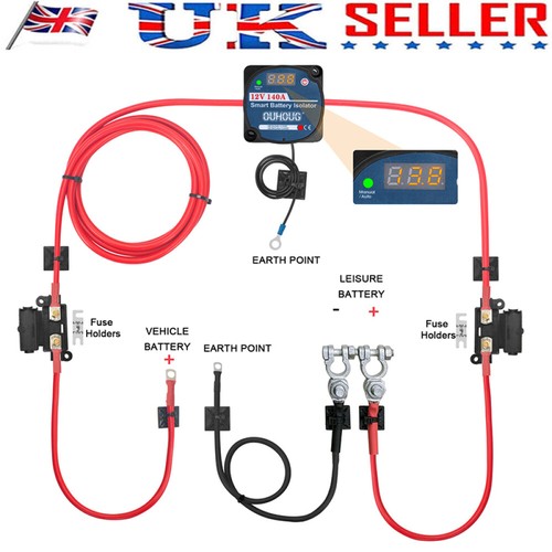 Split charge relay kit - charge,