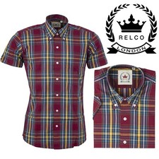 Relco Men's Burgundy Yellow