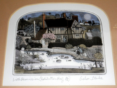 Graham clarke signed etching - graham,