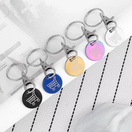 1pc trolley coin keyring - 1pc,