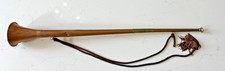 Vintage Copper & Brass Hunting Horn Bugle Instrument 33" 84cm long with hooks