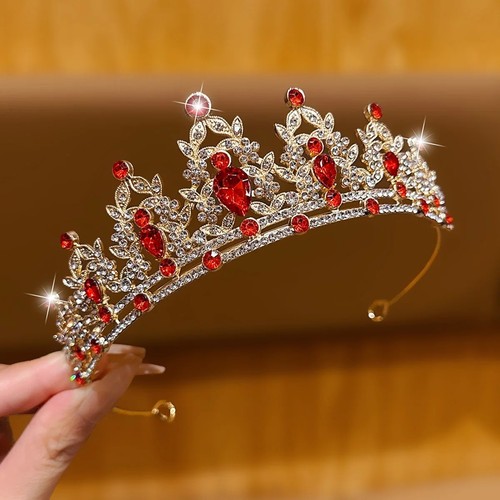 Women crystal rhinestone tiara - rhinestone,