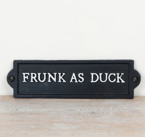 Frunk duck cast - frunk, sign