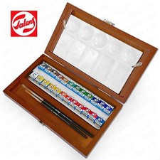Royal Talens - Van Gogh Watercolour - Wooden Box of 24 Paints & Brush