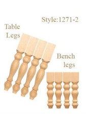 Unfinished 29"Table Legs & 18"