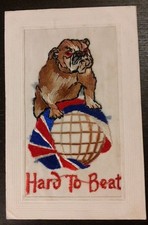 Dog Bulldog Union Jack silk