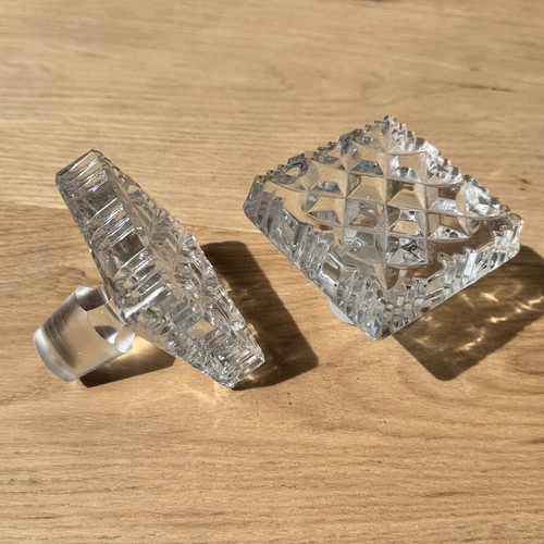 Vintage crystal glass bottle - crystal,