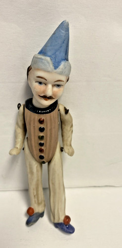 Antique bisque jointed jester - antique,